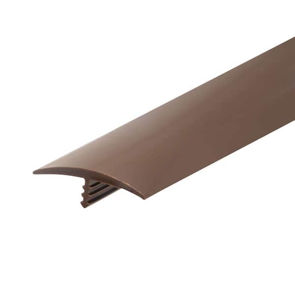 Outwater 1-1/4 in. Brown Flexible Polyethylene Center Barb Hobbyist Pack Bumper Tee Moulding Edging 12 ft. long Coil