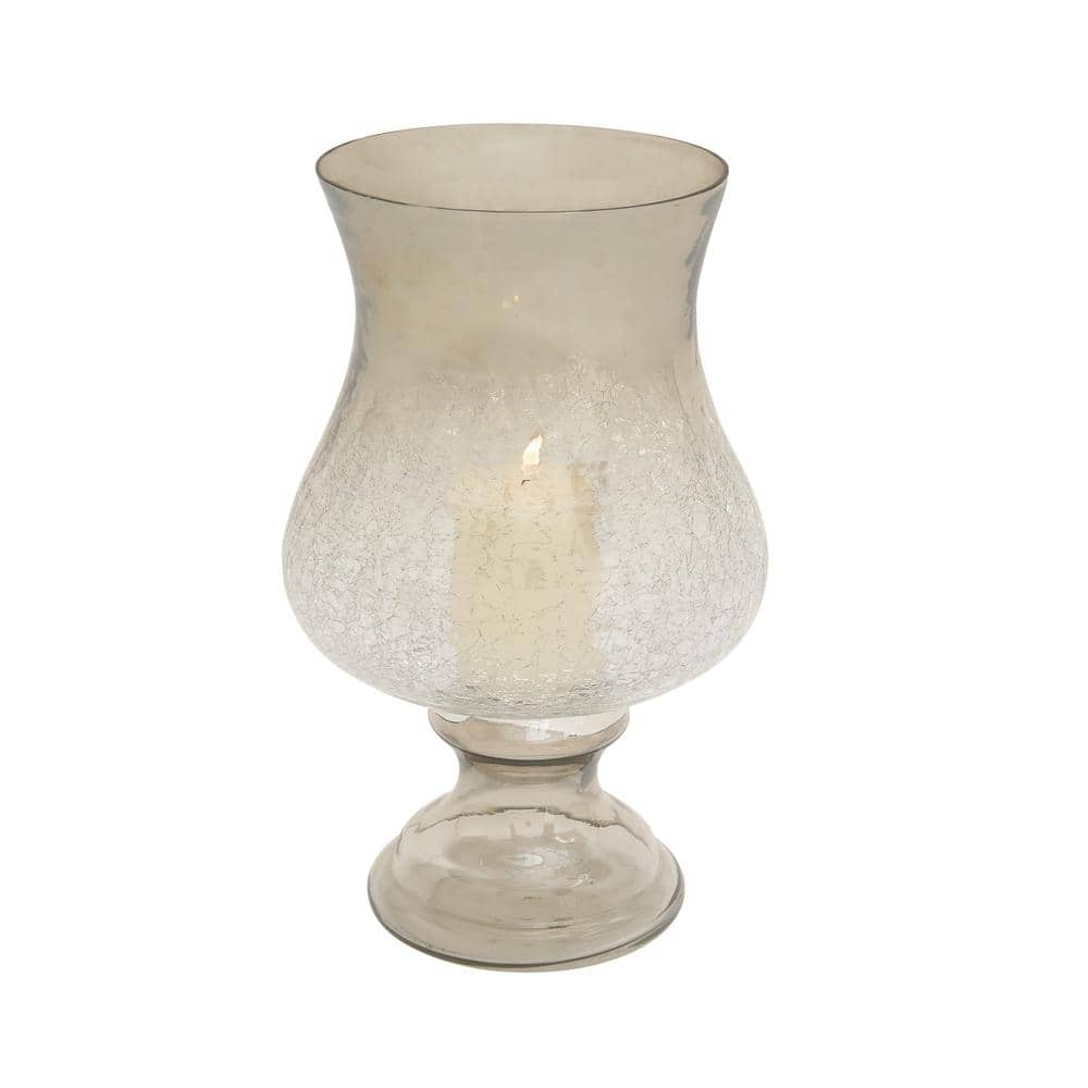 Reviews for Litton Lane 16 in. Gold Glass Handmade Turned Style Pillar ...