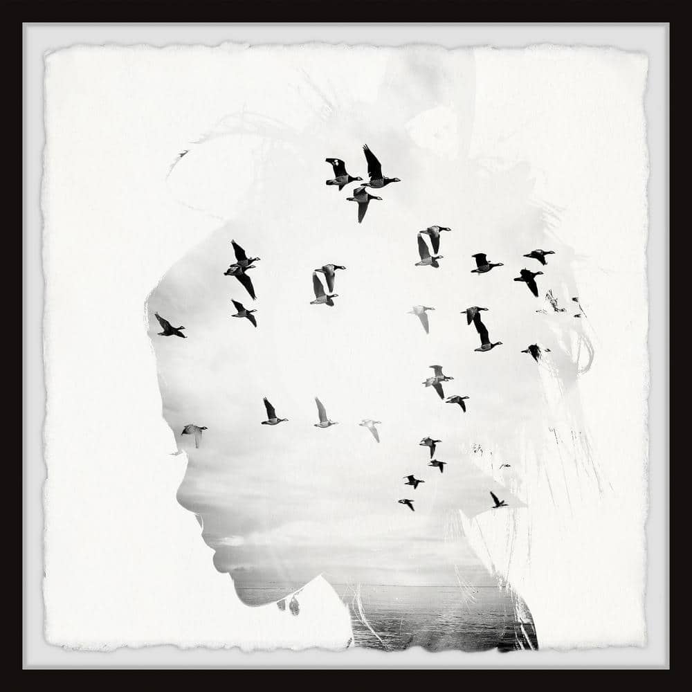 Birds and Silhouette by Marmont Hill Framed People Art Print 18 in. x 18 in