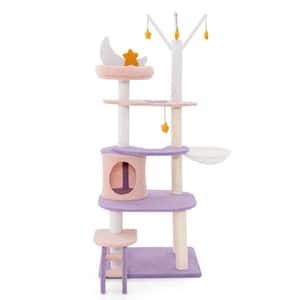 Multi-level Cat Tower with Sisal Covered Scratching Posts for Small Cats-M