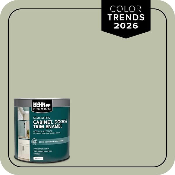 BEHR PREMIUM 1 qt. #S380-3 Urban Nature Semi-Gloss Enamel Interior/Exterior Cabinet, Door & Trim Paint