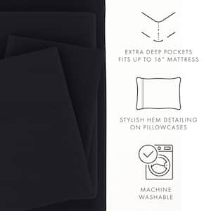 Becky Cameron Solid Microfiber Deep Pocket Sheet Set