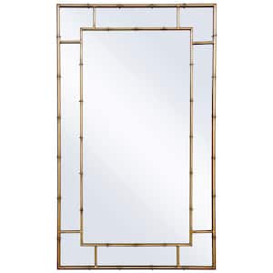 23.6 in. W x 39.40 in. H Iron Gold Decorative Mirror
