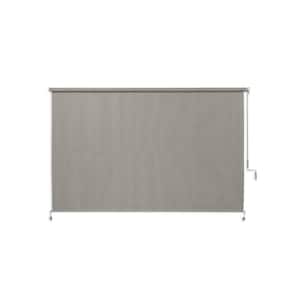 Sandstone Cordless 95% UV Block Fade Resistant Fabric with HeatShield Exterior Roller Shade 96 in. W x 84 in. L