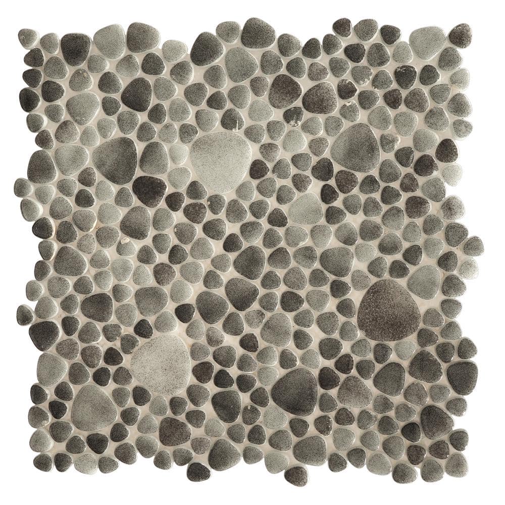 The Tile Doctor FORBIDDEN Glass Tile Love Glossy Glass Rain (Pebble