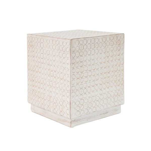 CHRISTOPHER KNIGHT HOME Tweesa Outdoor Patio Cube Side Table, MGO, Antique Brown