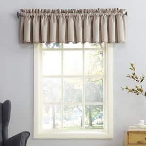 Gregory Stone Polyester 54 in. W x 18 in. L Rod Pocket Room Darkening Curtain Valance (Single Panel)