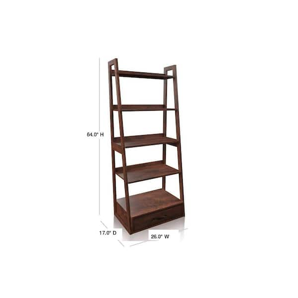 Cherry shop ladder bookcase