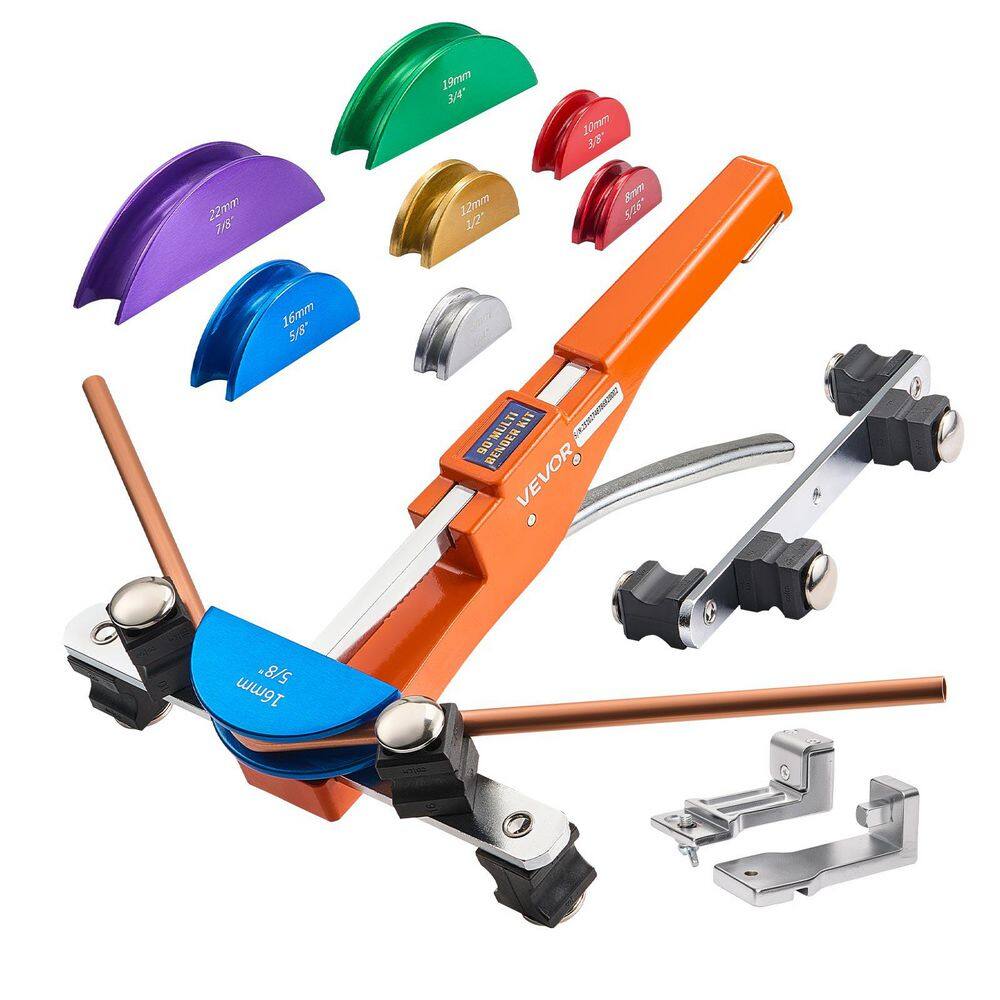 Tubing Bender Kit, 1/4 to 7/8 In., Compact Ratcheting Pipe Bender, Forward/Reverse Hand, w/ 7 Color Aluminium Alloy Dies price history on PriceWatchPro
