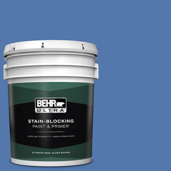 BEHR ULTRA 5 gal. #590B-6 Flying Fish Semi-Gloss Enamel Exterior Paint & Primer