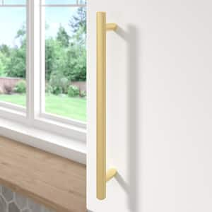 Hearst Collection 7-9/16 in. (192 mm) Modern Satin Brass Knurled Cabinet Bar Pull