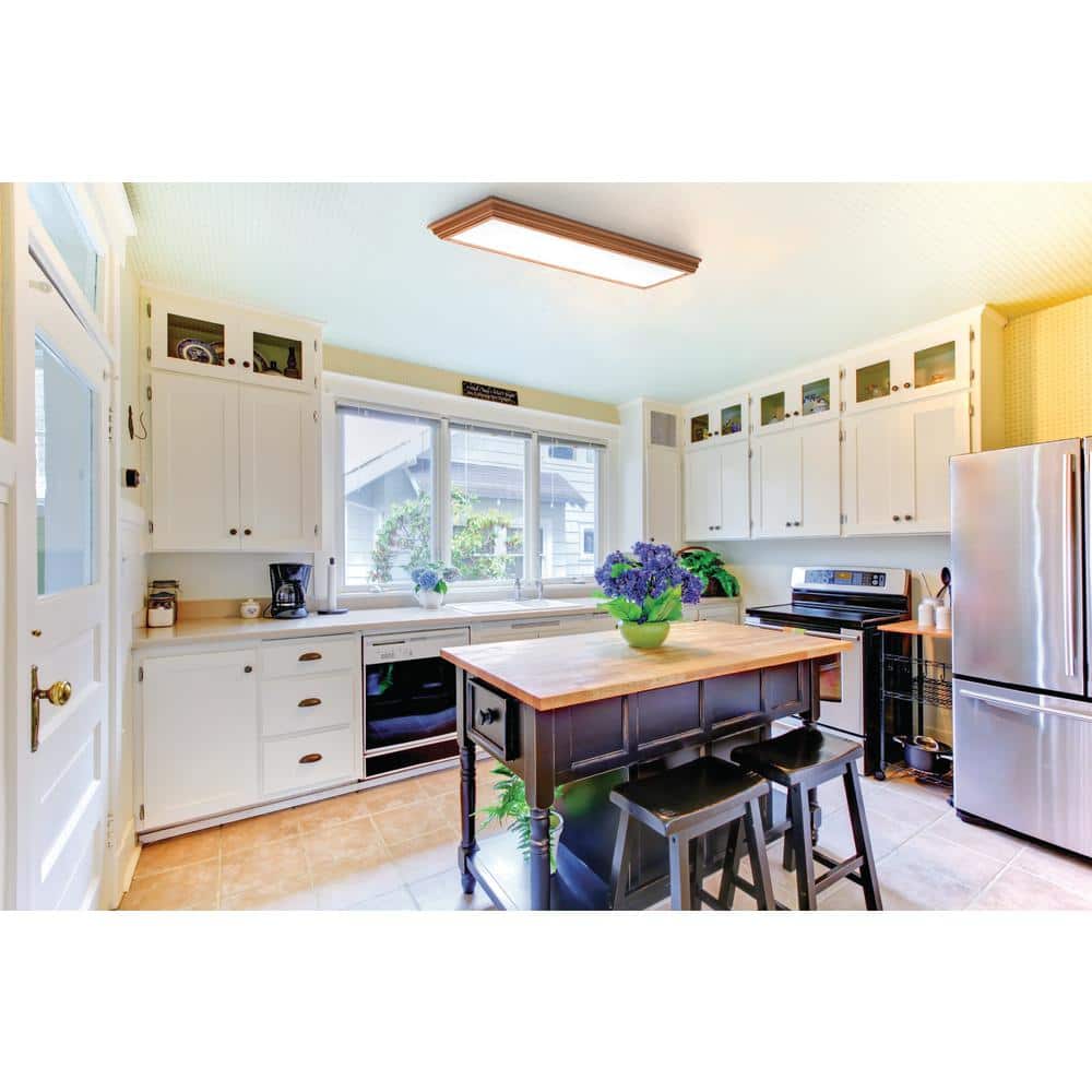 Cambridge Oak LED Semi Flush Mount Light