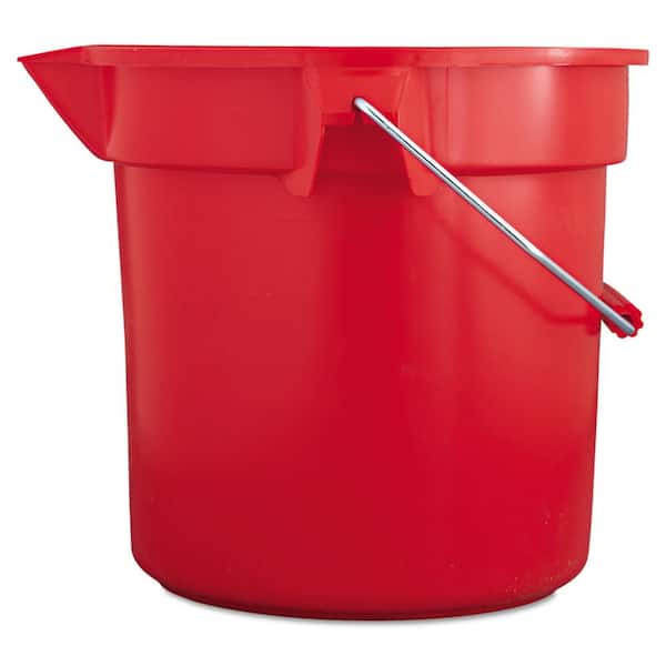 SQ2140R 4 Gallon Square Plastic Bucket, Open Head, 75 Mil - Red - Basco USA