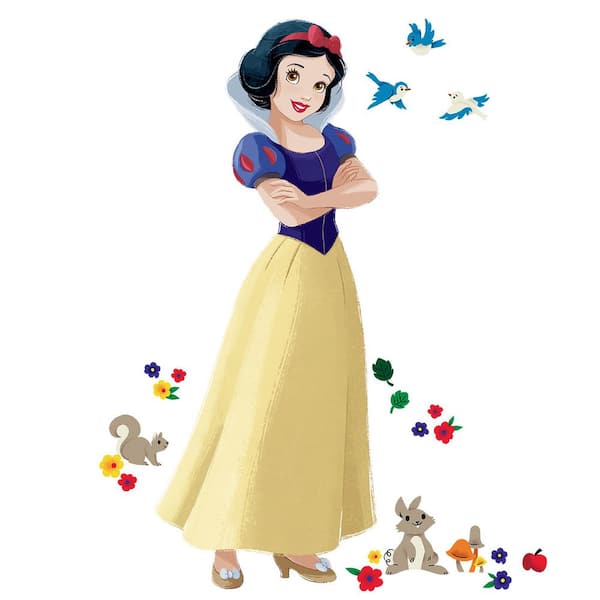 23-Piece 40.57 in. x 16 in. Yellow Disney Snow White Wall Decals
