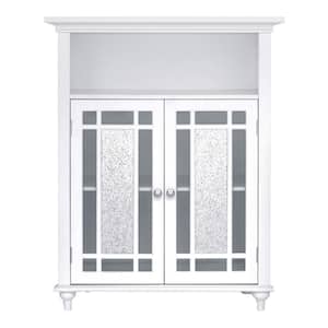 Windsor 26.5 in. W x 34 in. H x 12 in. D Freestanding 2-Door Floor Cabinet with Storage, White