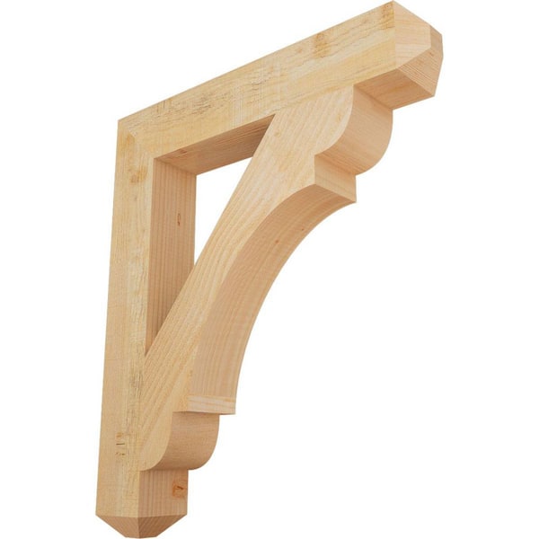 Ekena Millwork 4 in. x 28 in. x 24 in. Douglas Fir Olympic Craftsman Rough Sawn Bracket