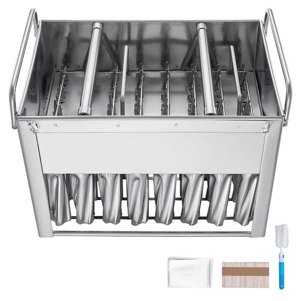 SVOPES Commercial Popsicle Moulds, 40-Pieces Stainless Steel Cylindrical Ice Pop Moulds, Ice Cream Maker Set w/50-Pieces Sticks