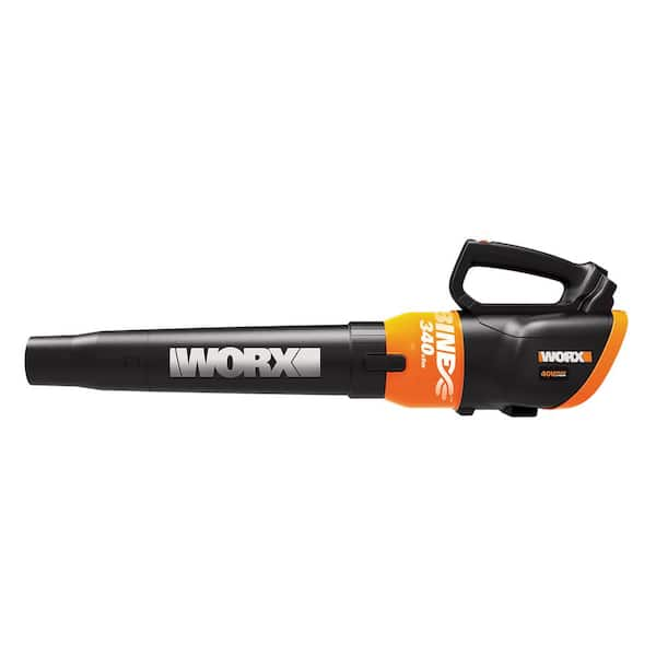 Worx 60-90 MPH 340 CFM 20-Volt Electric Battery Cordless Handheld Leaf Blower (Bare Tool)