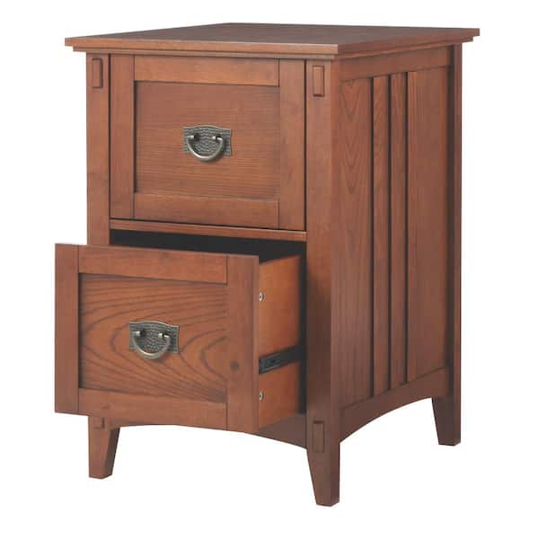 Home Decorators Collection Artisan, Mission Style End Table File Cabinet