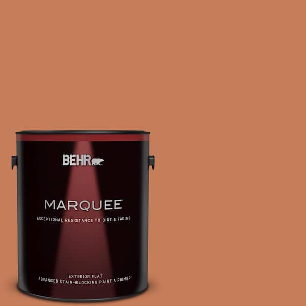 BEHR MARQUEE 1 gal. #M210-6 Orange Liqueur Flat Exterior Paint & Primer