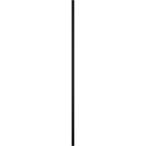 Builders Edge - 14.75 in. x 59 in. Raised Panel Vinyl Exterior Shutters Pair in Black