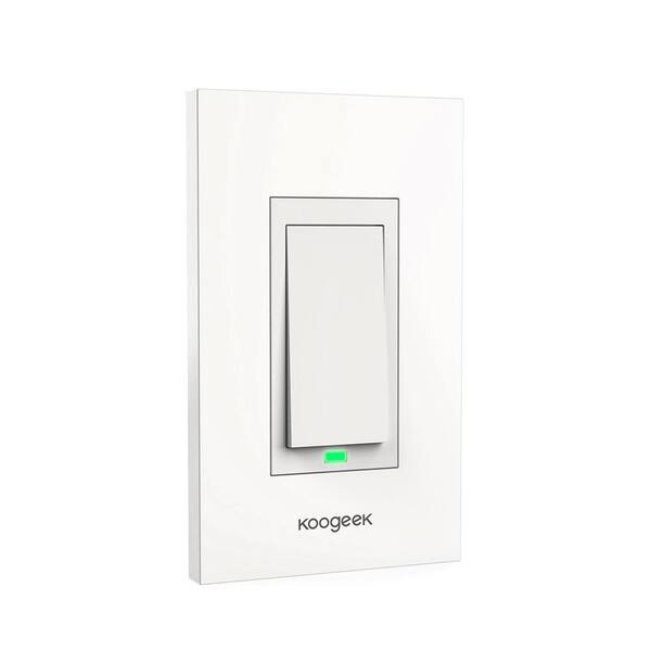 KOOGEEK Smart Wi-Fi Light Switch for Apple HomeKit with Siri Remote on 2.4Ghz Network