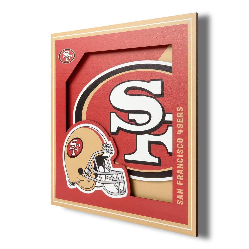 Table Lamp Wall Decor Wrap Around Design Includes Team Logo and #1 Fan Theme. San Francisco 49ers 