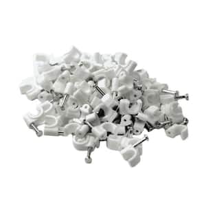 Cable Clips, (100-Pieces), White