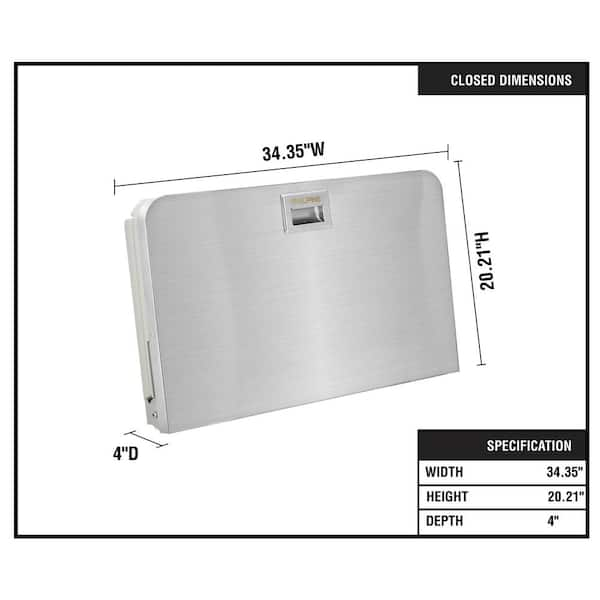 Baby changing station outlet mounting height