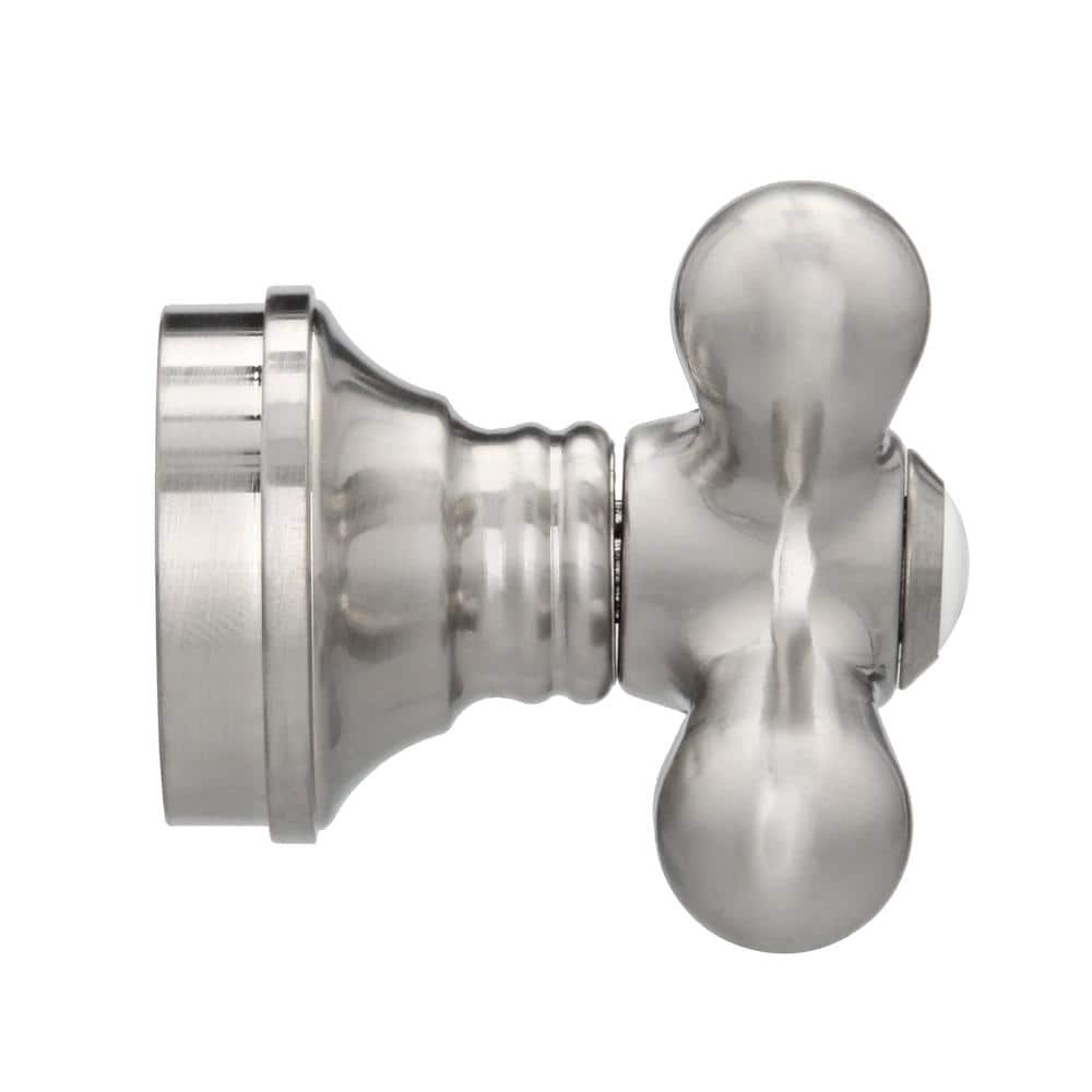 Brushed Nickel Cross-Arm Faucet Handle with Adapters