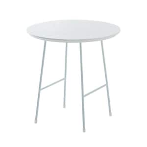 Rossmore 19.7 in. White Round Wood End Table
