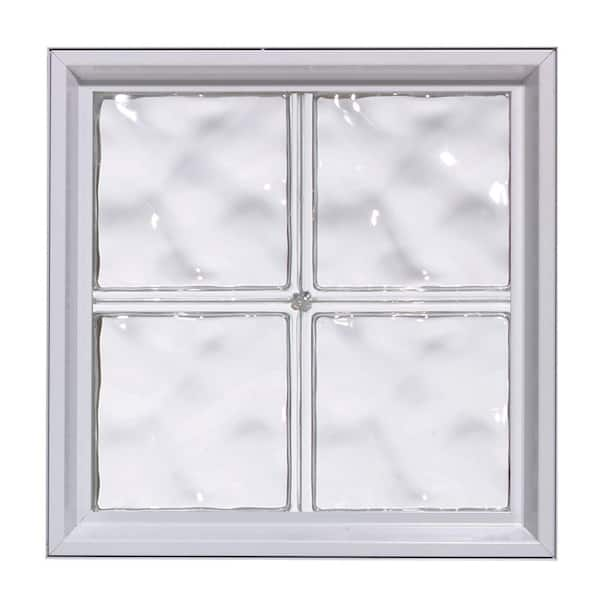 Pittsburgh Corning 24 in. x 24 in. x 5.5 in. LightWise Vue Pattern Hurricane Impact Glass Block Window