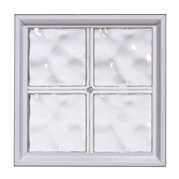 Pittsburgh Corning 32 in. x 24 in. x 5.5 in. LightWise Vue Pattern Hurricane Impact Glass Block Window