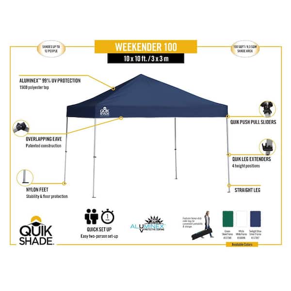 Weekender Elite 10 ft. x 10 ft. Green Instant Canopy