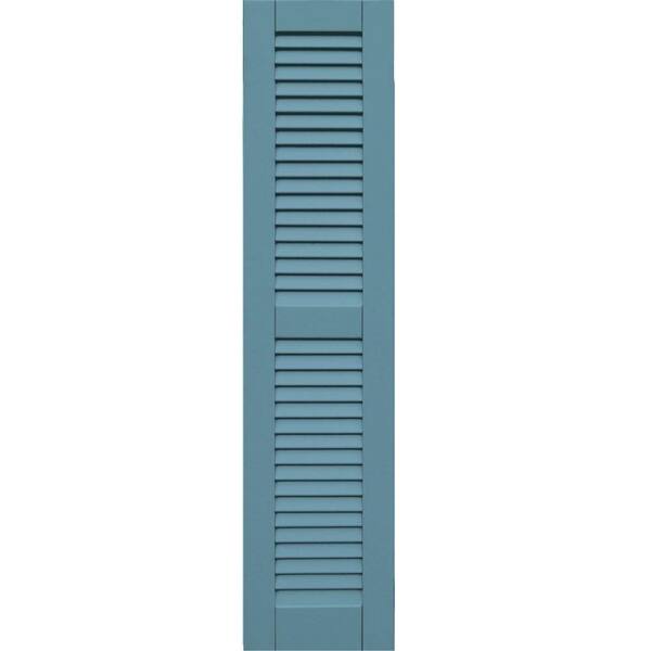 Winworks Wood Composite 12 in. x 52 in. Louvered Shutters Pair #645 Harbor