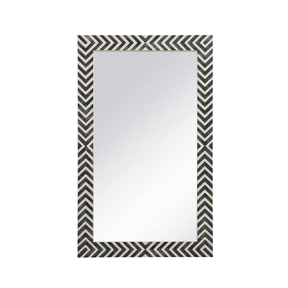 Medium Rectangle Chevron Contemporary Mirror (40 in. H x 24 in. W ...