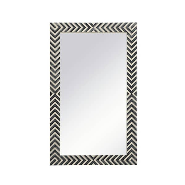 Unbranded Medium Rectangle Chevron Contemporary Mirror (40 in. H x 24 in. W)