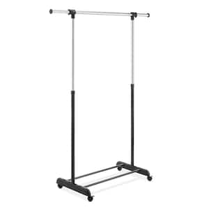 Honey-Can-Do Chrome Steel Clothes Rack with Top Shelf  in. W x   in. H GAR-09339 - The Home Depot