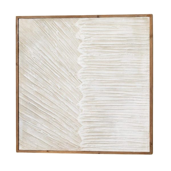 SULLIVANS 32.75 in. Textured Modern Decorative Sign, Wood
