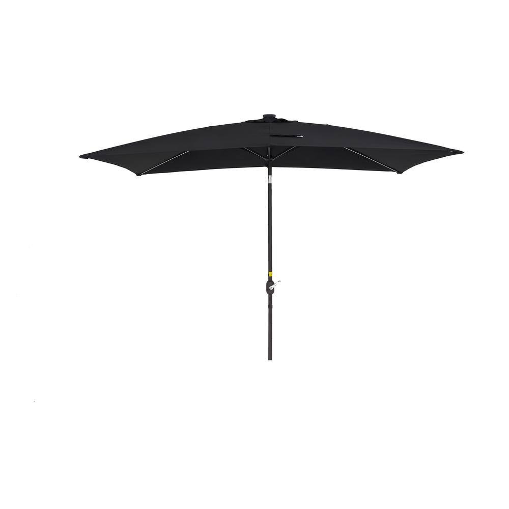 10 ft.x 7 ft. Rectangle Solution-Dyed Fabric Aluminum Market Patio Umbrella