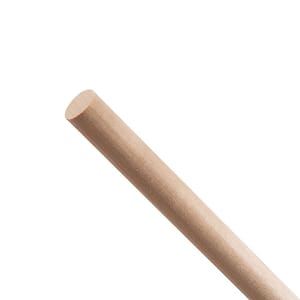 Birch Round Dowel - 36 in. x 0.875 in. - Sanded and Ready for Finishing - Versatile Wooden Rod for DIY Home Projects