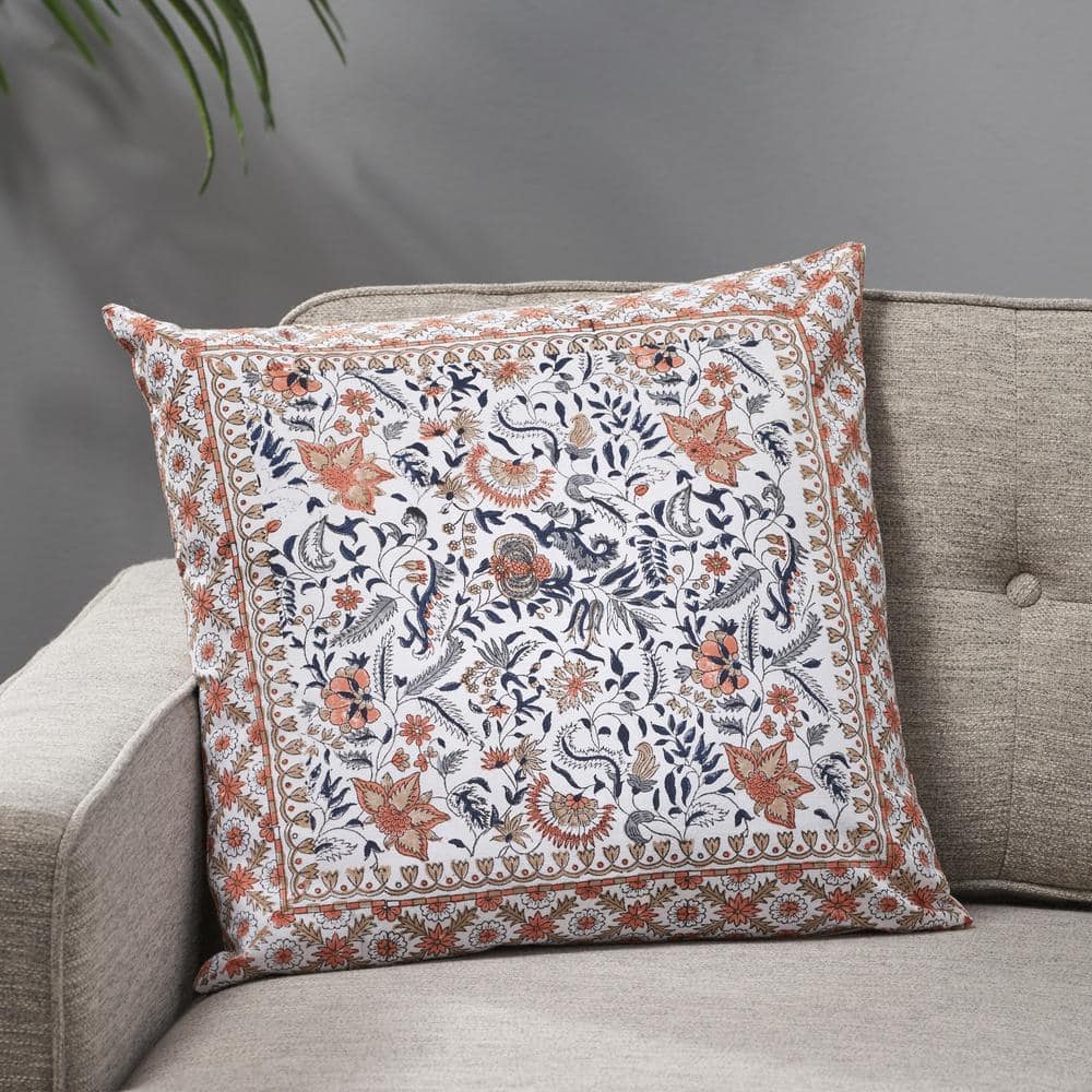 Artisan Pillows 18-inch Indoor/Outdoor Geometric Paisley in Blue Red - Pillow Cover Only (Set of 2)