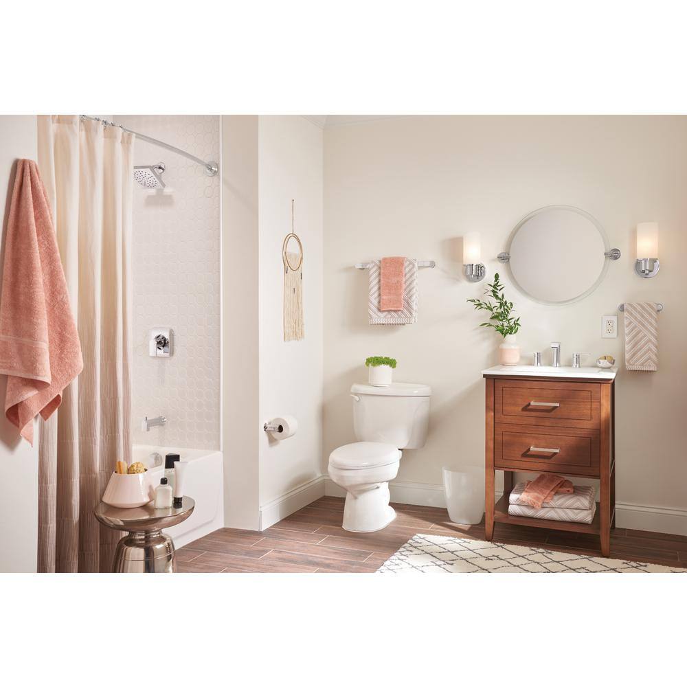 Moen Genta Chrome Square Wall Mounted Tub and Shower Faucet