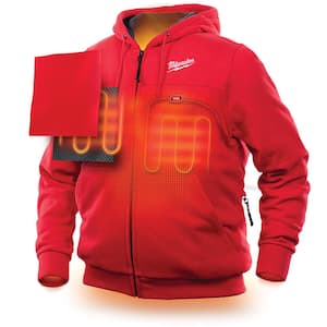 Men's 3X-Large M12 12-Volt Lithium-Ion Cordless Red Heated Hoodie Kit with (1) 1.5Ah Battery and Charger