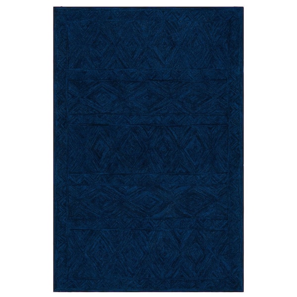 SAFAVIEH Metro Blue 8 ft. x 10 ft. Geometric Solid Color Area Rug