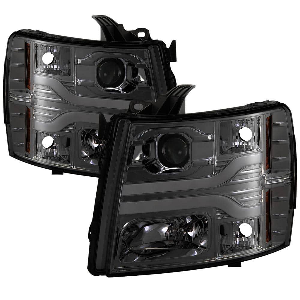 Chevy Silverado 1500 07-13 / 2500HD/3500HD 07-14 Version 3 Projector Headlights - LED DRL - Smoke price history on PriceWatchPro
