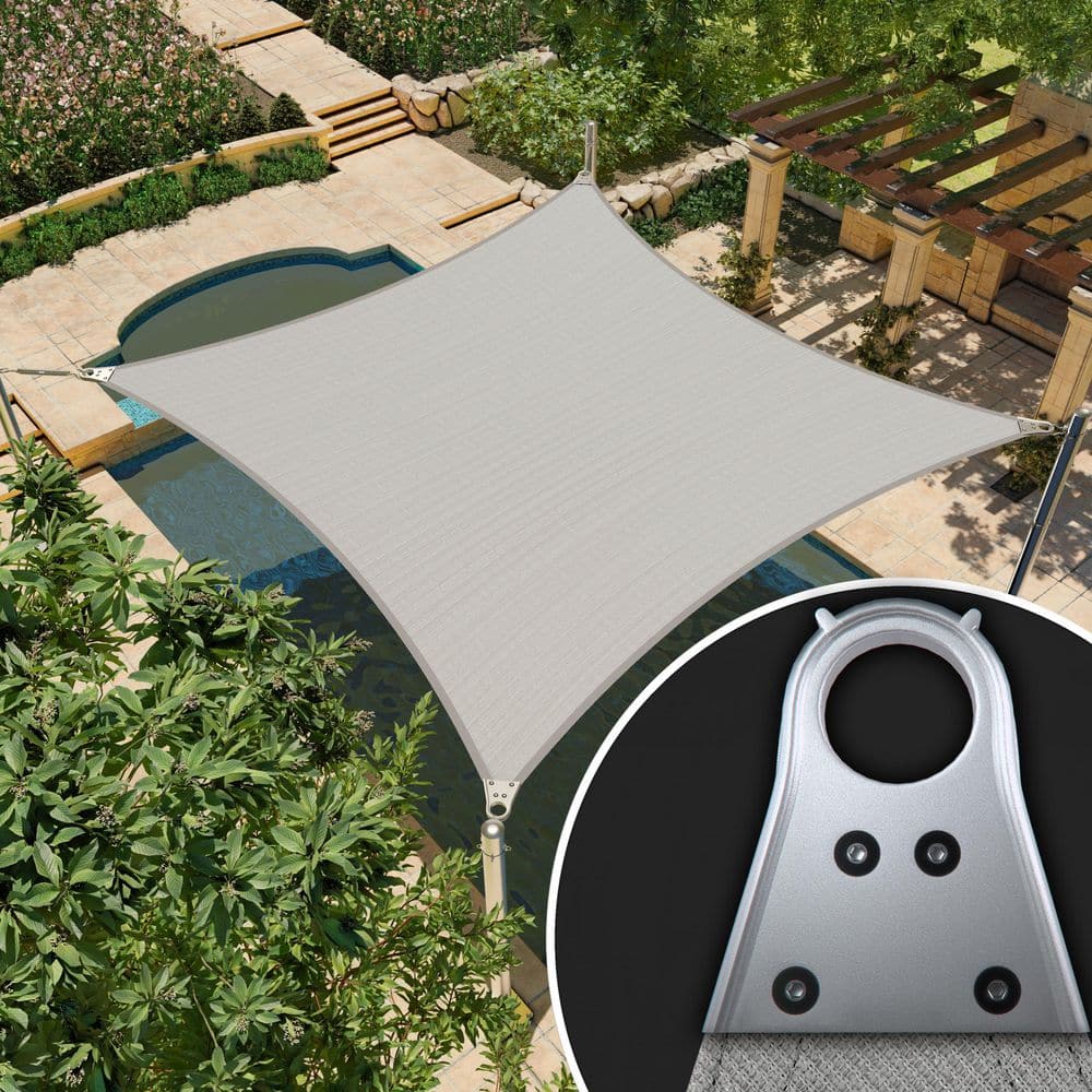 Super Ring 12 ft. x 16 ft. Sun Shade Sail with Cable-Grey price history on PriceWatchPro