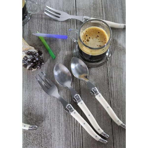 8 Pieces Small Stainless Steel Fruit Fork, Teaspoon, Ice Cream