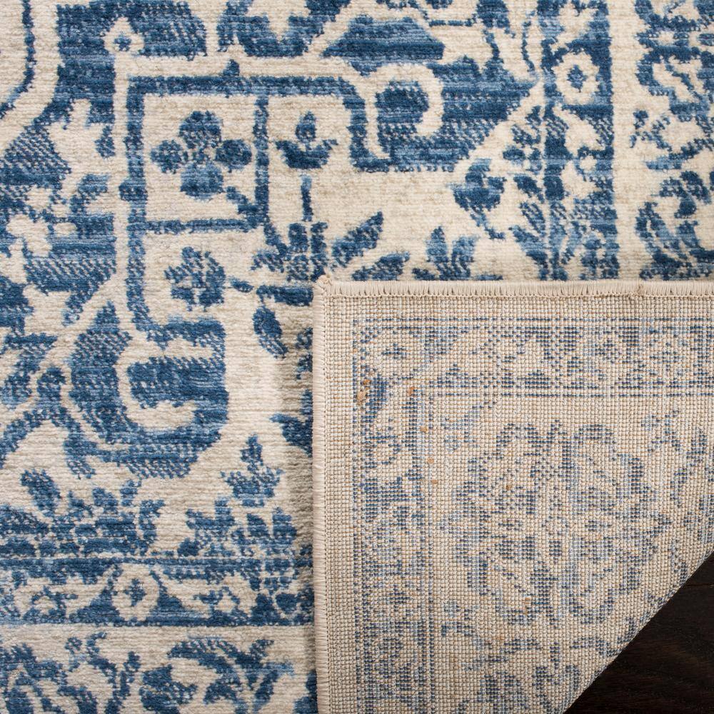 Elegant Brentwood 5' Square Navy/Light Grey Synthetic Area Rug