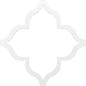 Large May Fretwork 3/8 in. x 6 ft. x 6 ft. White PVC Decorative Wall Paneling 1-Pack